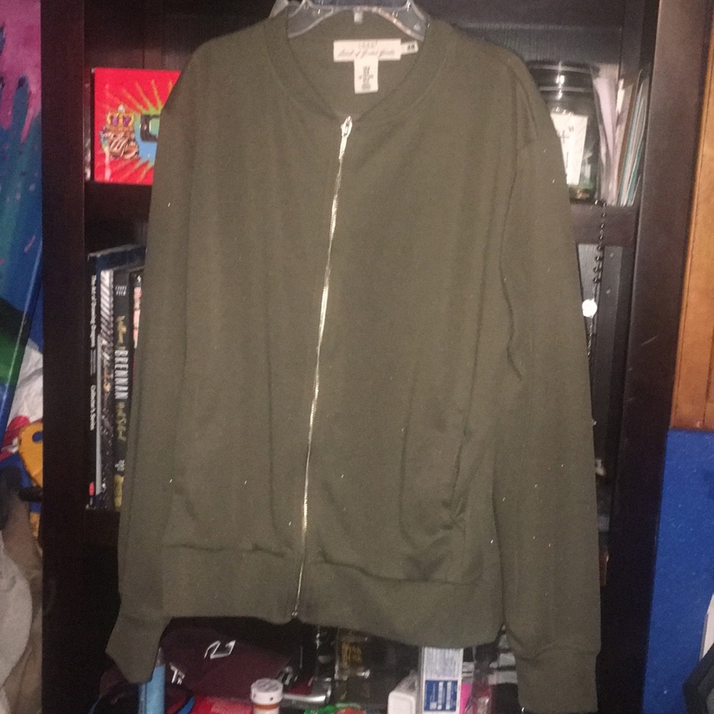 L.O.G.G. Thin olive green bomber jacket